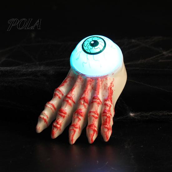 Spooky Atmosphere Halloween Prop Night Light, Eyeball/Feet Shape LED Lamp, Electronic Tabletop Decoration Decorative Candle for Festival And