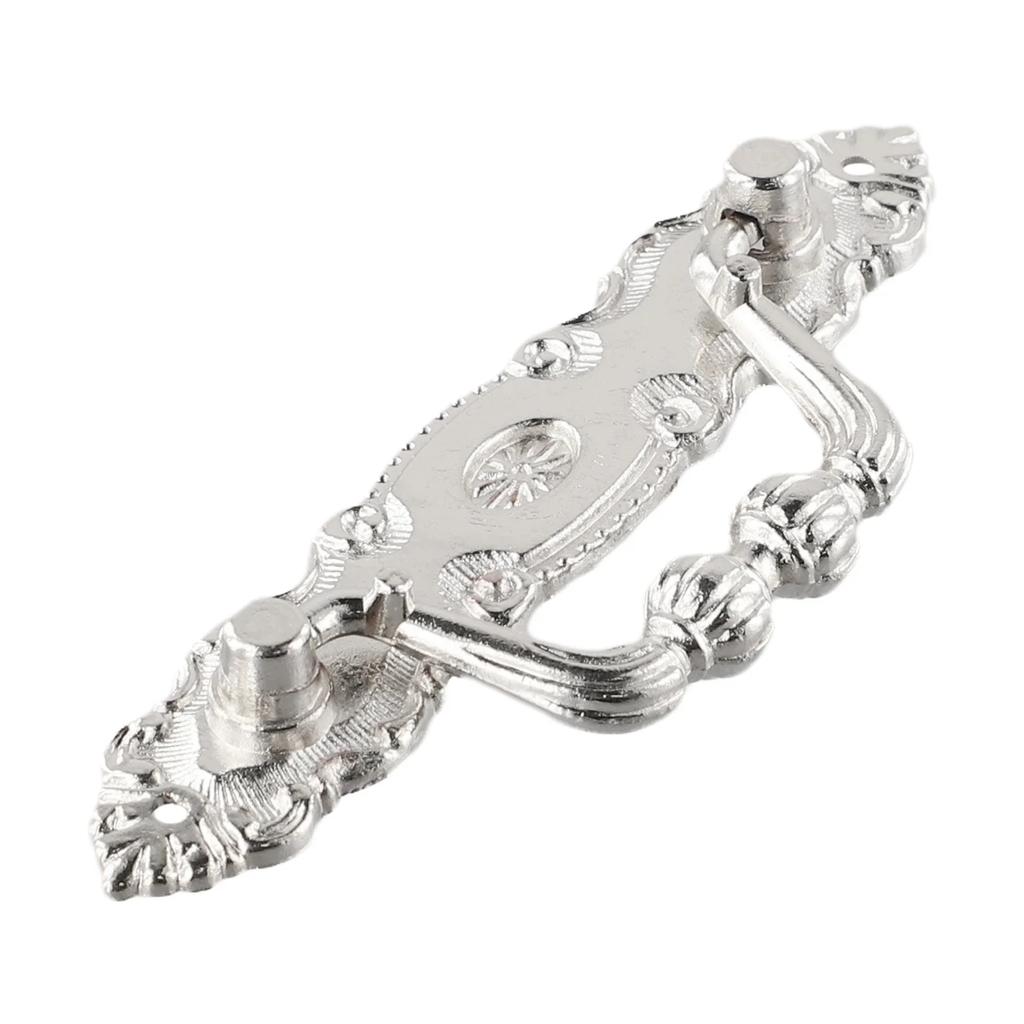 Retro European Door Handles Zinc Alloy Cabinet Handle Antique Furniture Wardrobe Drawer Knobs Cupboard Furniture Hardware