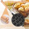Walnut Cookie Mold Maker Safe Cake Nut Modes Solid Walnut Cookie Molds with Handle Versatile Metal Nut Cookies Maker for Baking