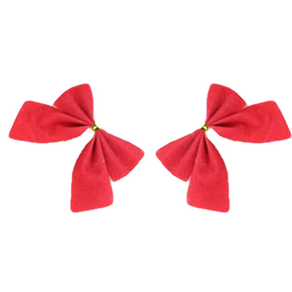 24pcs Christmas Tree Bowknot Xmas Tree Wedding Party Decoration Bows DIY Gift