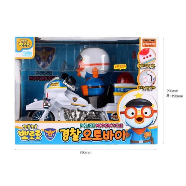 Pororo Police Motorcycle Operation Toys, Mixed colorPopular Korean Dolls and Toys