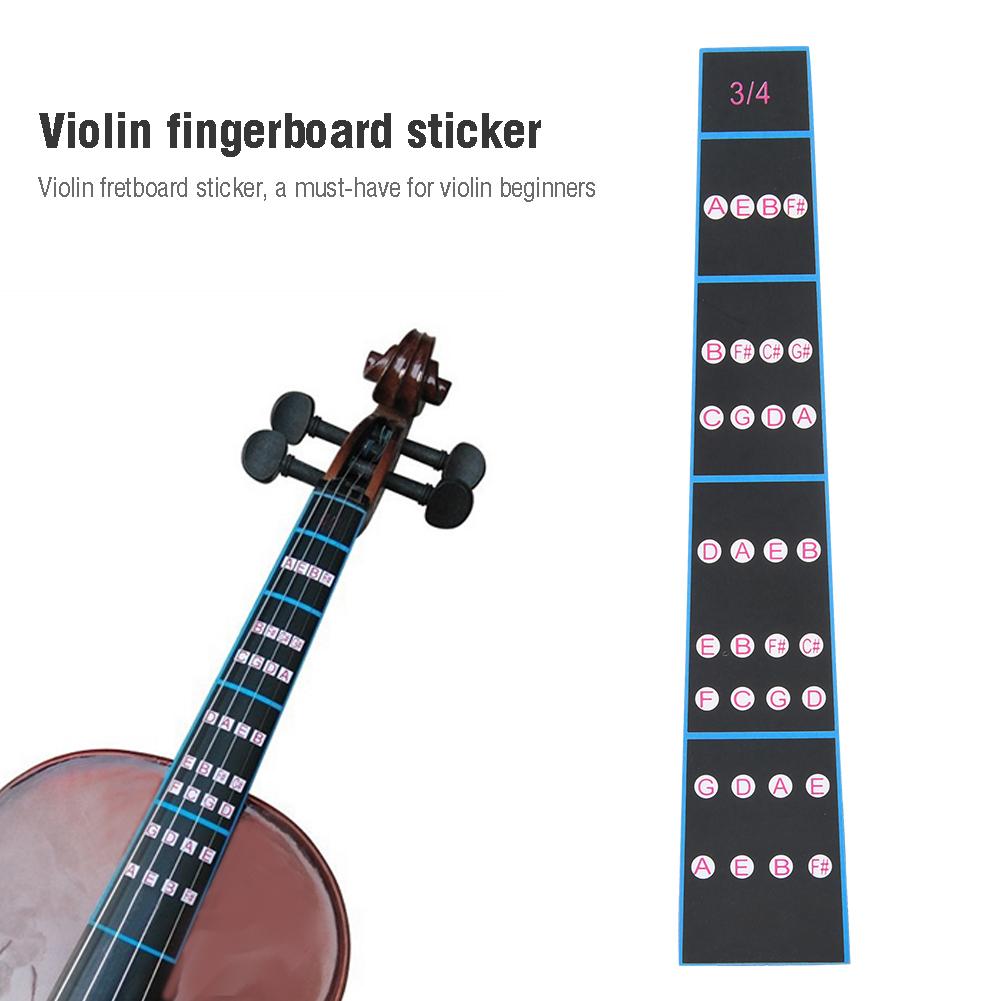 5pcs Violin Fretboard Sticker Fingerboard Tape Fretless Fingering Guide for Beginner (3 4)