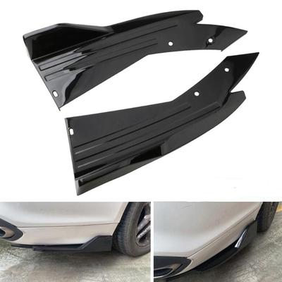 2 Stück Universelle Auto-Heckstoßstangen-Lippe Diffusor Splitter Spoiler Kratzschutz Folien-Winkel-Splitter Dekoration Zubehör
