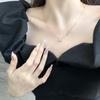 Niutoujiao Rose Gold Necklace Light Luxury Zircon Temperament Casual Niche High-End Clavicle Chain Female Tide