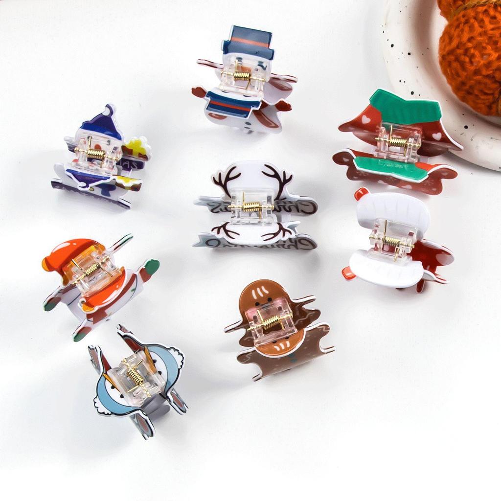 Bamboo Yao Jewelry: Cute Snowman, Ghost, and English Letter Hair Clips & Claw Clips for Christmas