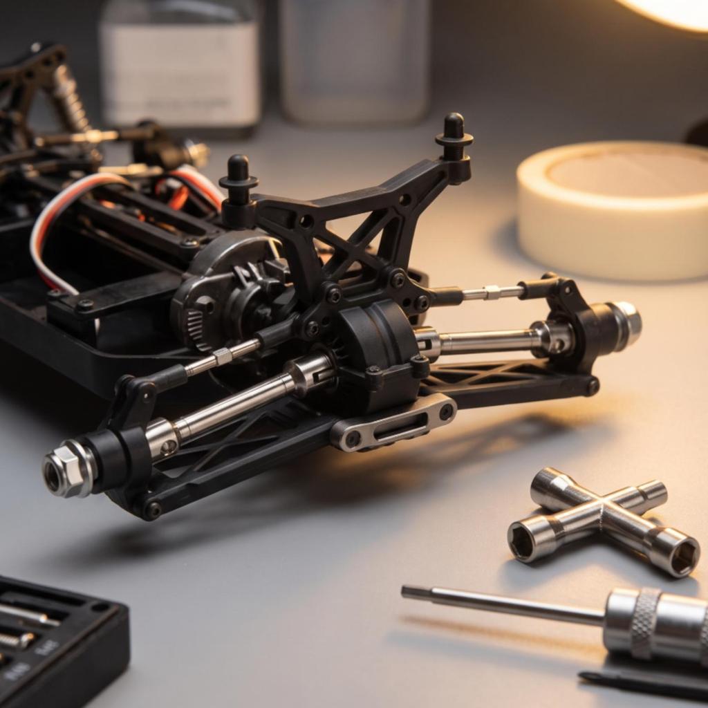 RC Drive Shaft with Cross Wrench Sturdy Assembly Driveshaft Alloy