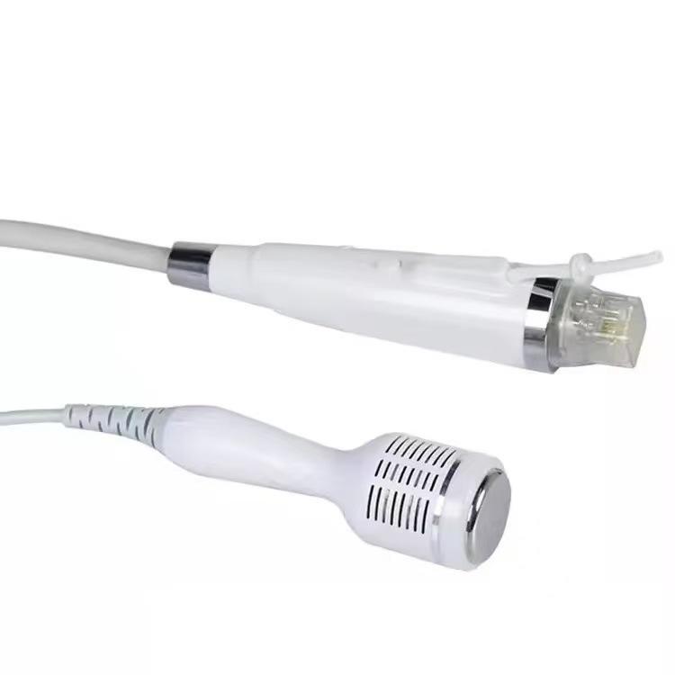 Gold RF Microneedling Device with Dual Handles and Ice Hammer for Pore Shrinking and Skincare