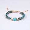 Double row apatite bracelet hand woven adjustable double row bracelet Christmas gift apatite water drop bracelet