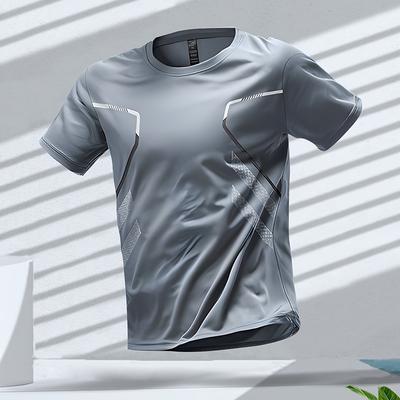 Men's Quick-Drying 3D Printed T-Shirt for Summer Sports and Outdoor Workouts
