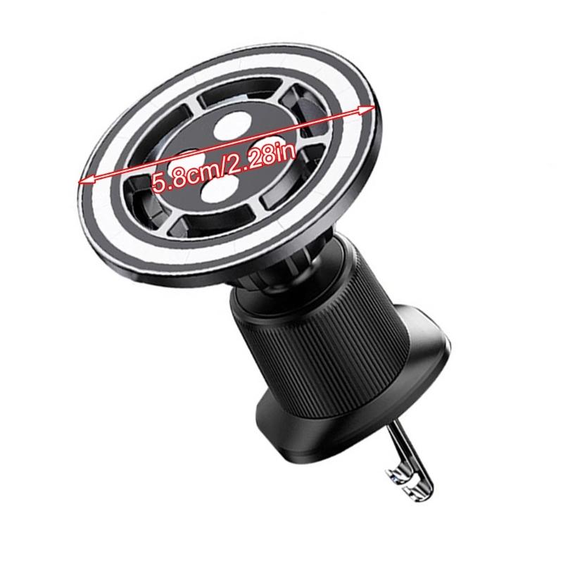 Rotating Magnetic Phone Car Mount with Reinforced Metal Clip Enhancing Stability Compatible for Vehicle Air Vent Systems