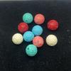 12mm Carved Coin-Pattern Round Loose Beads, 30 Pieces Per Pack, for DIY Bracelet, Necklace and Jewellery Making