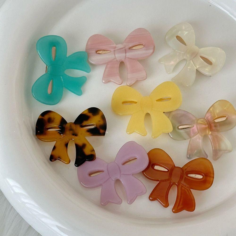 Acetat Schleife Haarspange Koreanischer Stil Schleife Entenschnabel Clip Kreativer Essigsäure Entenschnabel Clip Reise