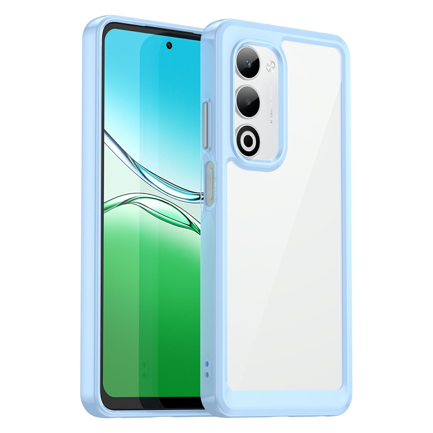 

For Oppo A5 5G/A5 4G Case TPU+Acrylic Protective Clear Phone Cover Blue