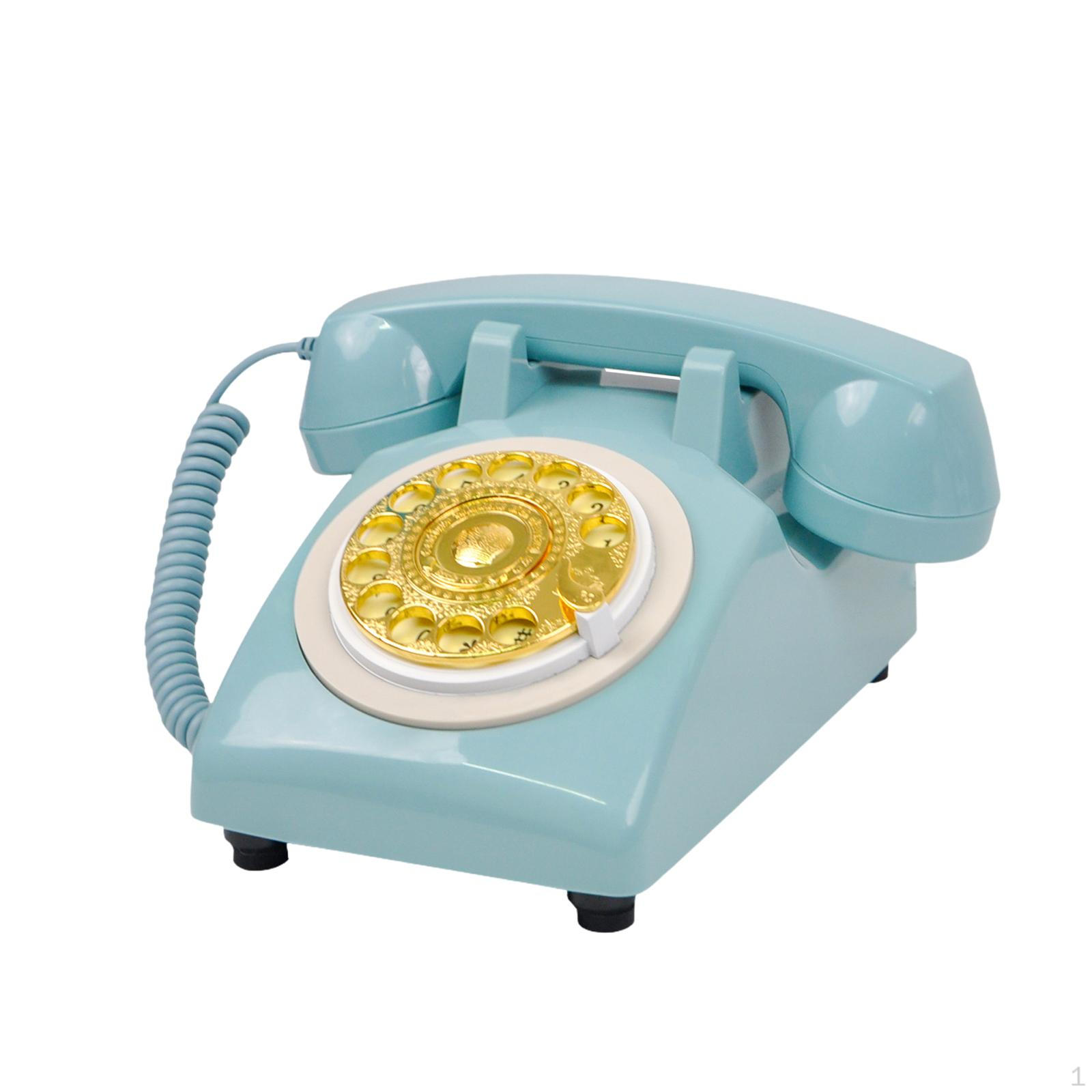 

Ретро телефон Настольный телефон Классический европейский Свадебный молитвенный благословение Фонограф Старомодный синий