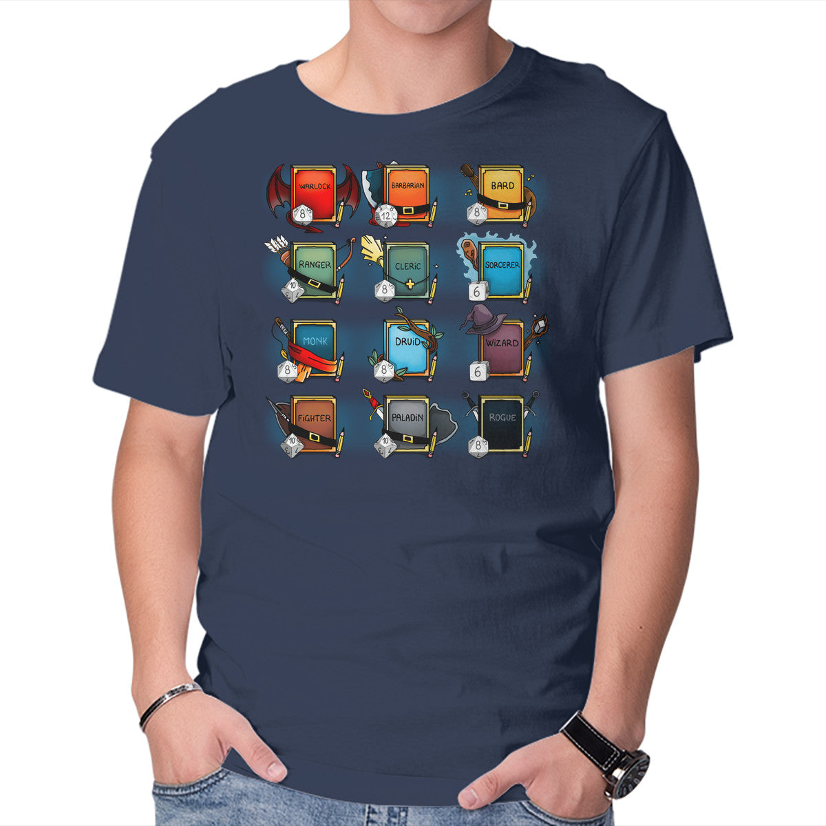 Unisex Crew Neck T-Shirt Book RPG Graphic Short Sleeve Casual Tee XL