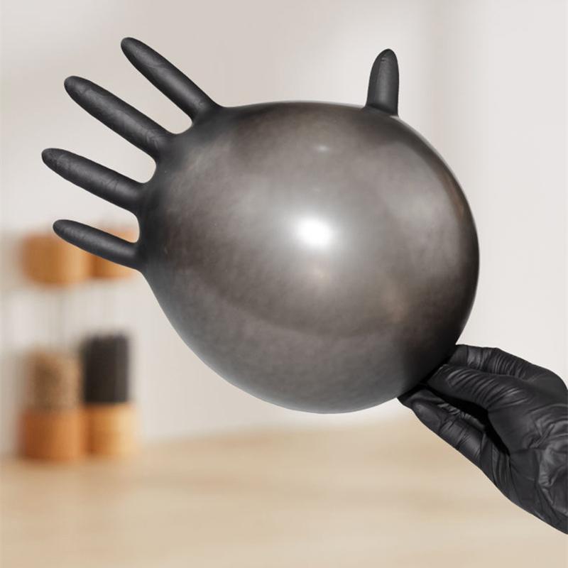 Black Nitrile Gloves Disposable 4mil Non-Sterile Textured Kitchen Gloves for Household Cleaning Industrial Esthetician Hair Dye