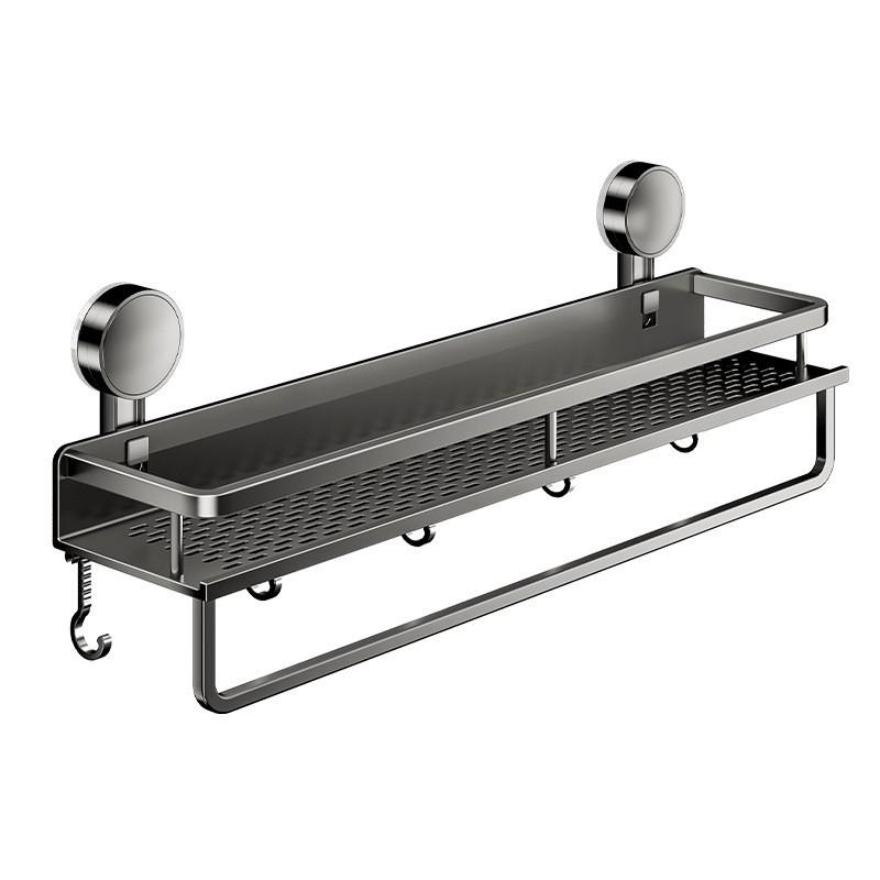No-Drill Suction Cup Bathroom Shelf for Toiletries and Cosmetics