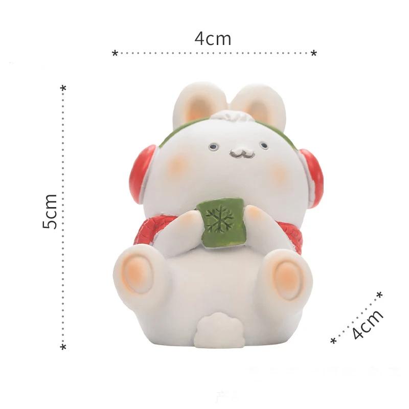 Weihnachtsdekoration Figuren Cartoon Corgi Elch Igel Niedliche Miniatur-Ornamente für Schreibtisch Party Festival Heimdeko