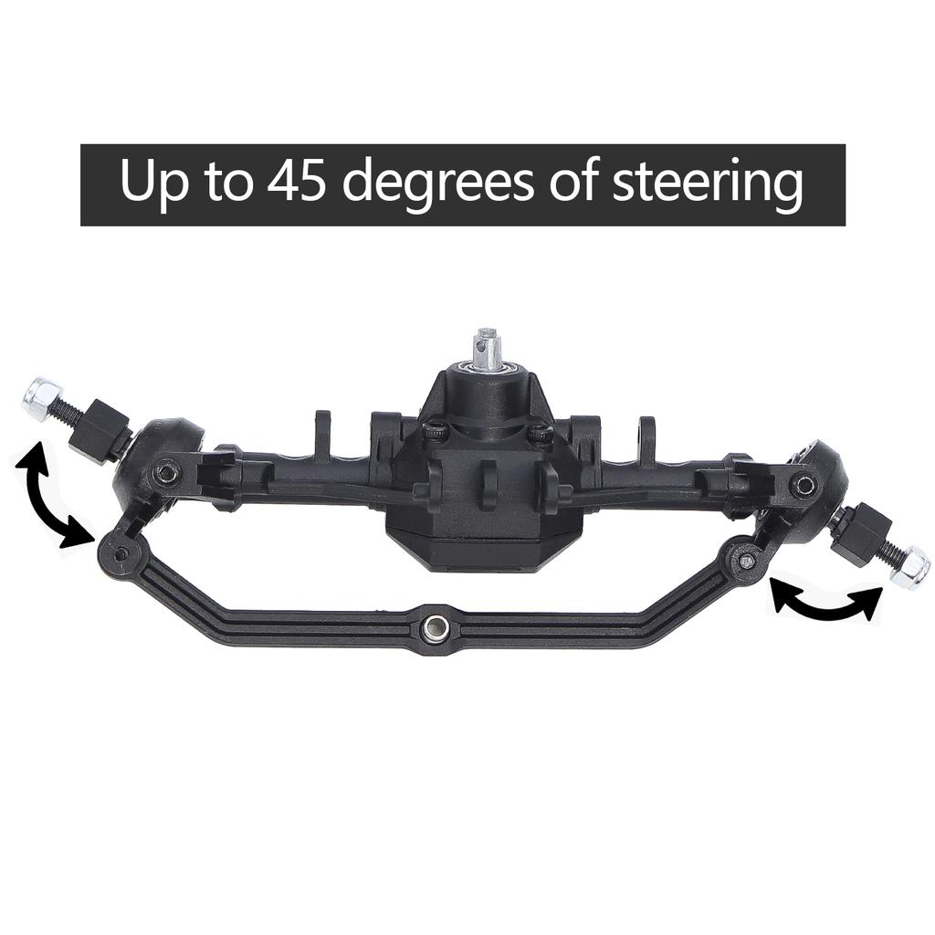 For Trx4m Plastic Front And Rear Axle Set Complete With Servo Mount For 1/18 Trx4m RC Crawler Upgrade Parts Replacement