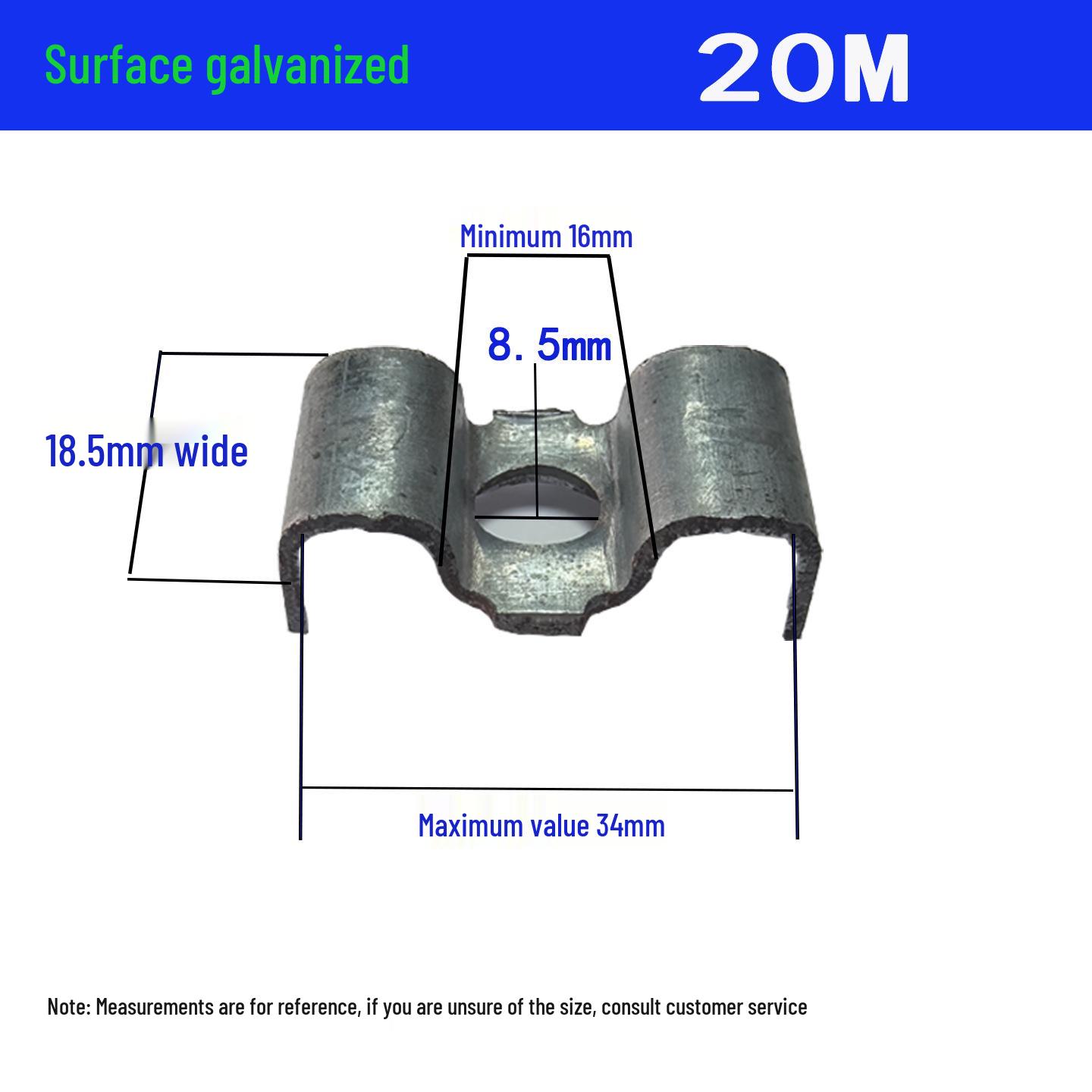 

Type B Hot-Dip Galvanized Stainless Steel 304 Grating Installation Clip, ABC Double M in Stock