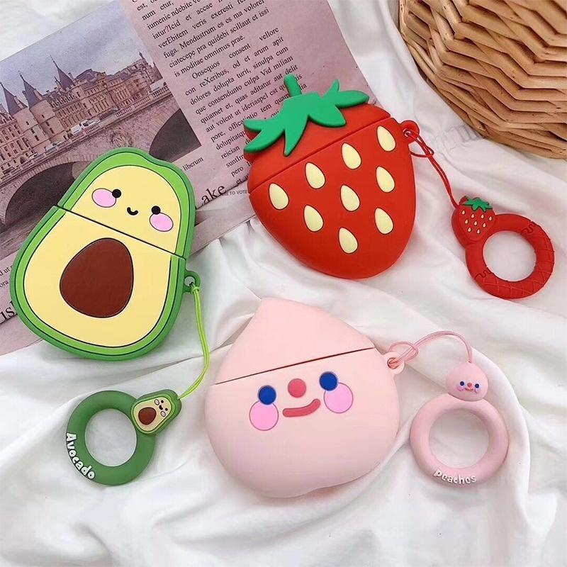 Cute Cartoon Silicone Bluetooth Wireless Earphone Case for Apple AirPods Protective Cover