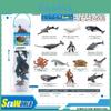 Set Cutii de Depozitare Model Animale Marine Balenă Pinguin Rechin Cu Material PVC Pentru Colecționari