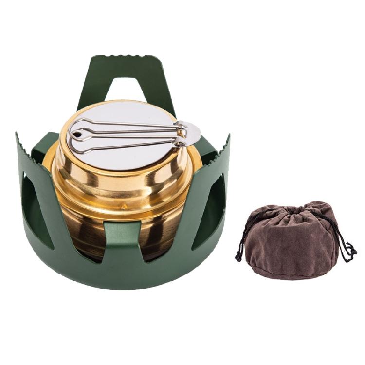 Portable Aluminum Alloy Alcohol Stove with Lid Outdoor Camping Picnics Stove