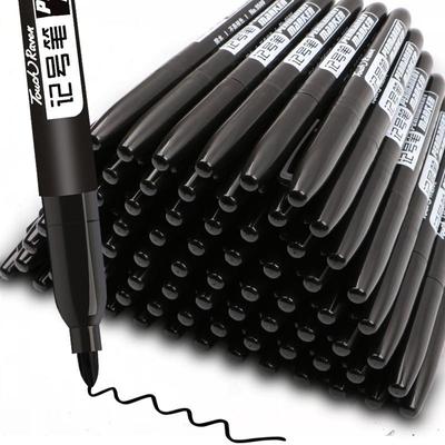 6 stks/set Permanente Marker Pen Fijne Punt Waterdichte Inkt Dunne Penpunt Ruwe Penpunt Zwart Blauw Rode Inkt 1.5mm fijne Kleur Marker Pennen