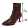 Fashion 2025 Spring Pointed Toe Women Modern Ankle Boots Fashion Soft Leather Short Booties Concise High Heels Shoes