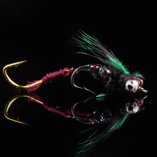 5Pcs Fly Fishing Lure with Sharp Hook Realistic Floating Hand Tied Feather Bionic Fly Fishing Bait Freshwater Saltwater Bass Trout Fishing Accessories