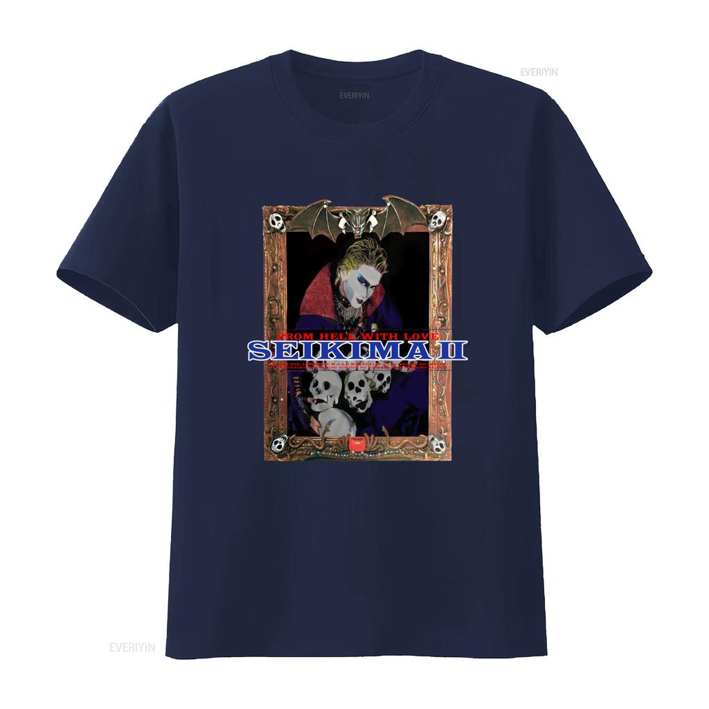 New Dtg dtf T shirt SEIKIMA From Hell With Love Gothic Rock Band Skull Design vintage Washed fashion Slightly graphic