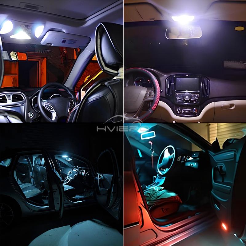 2 Stück Auto LED T10 5050 12/15/24/36 SMD Innenkeil RGB Panel Leselichter Innenraum Auto Kennzeichenleuchte BA9S Adapter