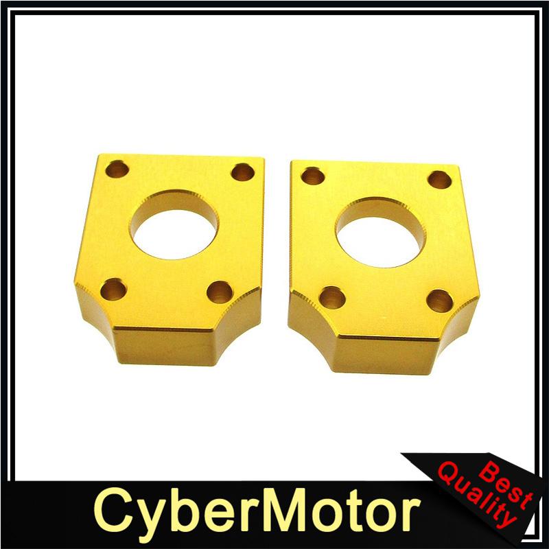 CNC Aluminum 15mm Chain Axle Tensioner Adjuster Blocks For Pit Dirt Bike Motorcycle Motocross Motard
