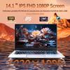 14,1" PC tragbar, Intel Celeron N3710(Bis zu 2,6 GHz),12 GB RAM DDR4 256 GB SSD, Windows 11 PRO, WiFi 5, Laptop
