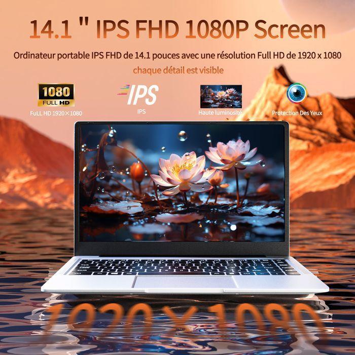 14,1" PC tragbar, Intel Celeron N3710(Bis zu 2,6 GHz),12 GB RAM DDR4 256 GB SSD, Windows 11 PRO, WiFi 5, Laptop