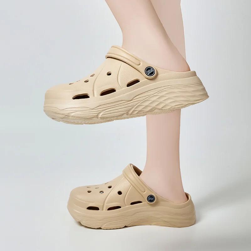 Fashion Women's Fashion Platform Sandals Summer 2025 Hollow Out Eva Sport Clogs Garden Shoes for Women Thick Sole Non Slip Beach Sandals
