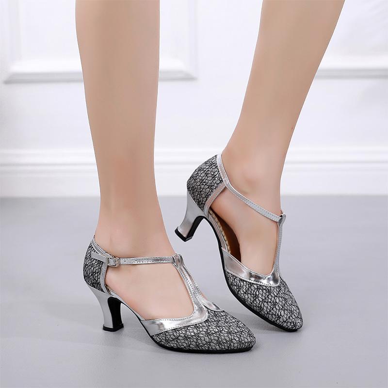 Scarpe da Ballo da Sala Tango Salsa Danza Latina da Donna Tacchi da Festa Tacchi da 6,5 cm