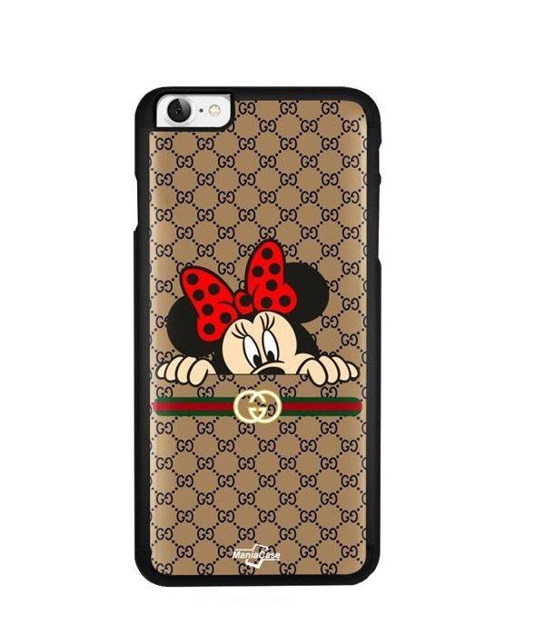 Handyhülle - Gucci - Iphone 8 - Flexibel - Silikon - Minnie schwarz