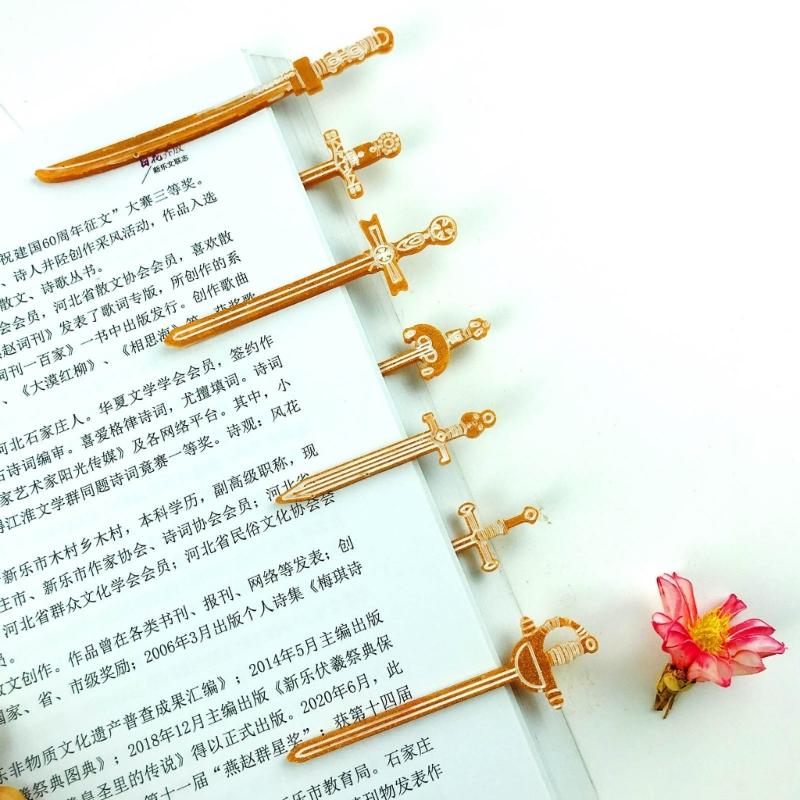 Sword Shaped Bookmark Resin Mold DIY Bookmark Mold Silicone Bookmark Mold for Epoxy Resin Casting Keychain Jewelry Mold