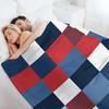 1pc Multicolor Plaid Print Flannel Blanket - Soft, Comfortable, Warm, All-Season, Multipurpose Office, Camping, Travel, Gift Bla