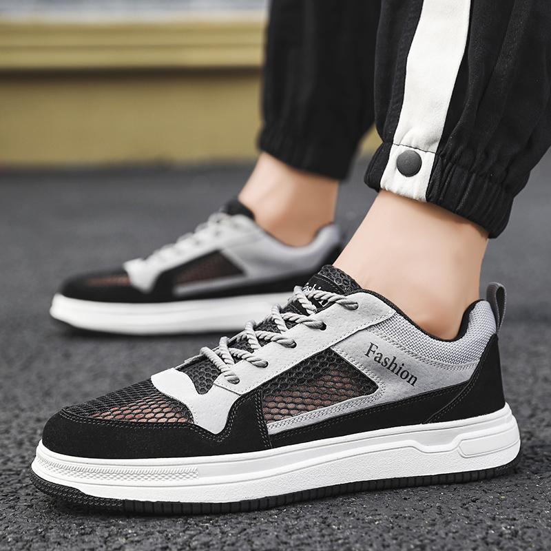 Модные мужские новые стильные уличные удобные легкие дышащие летние повседневные — фото 7