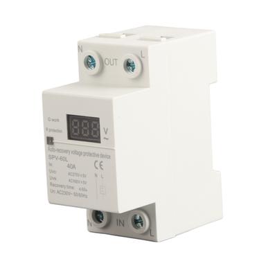 230V 40A Automatic Recovery Overvoltage&Undervoltage  Device DIN Rail Mount Protector