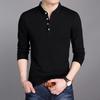 2026 Brandneues Frühlings-T-Shirt für Herren Langärmeliges T-Shirt für Herren Vertikaler Kragen Einfarbige T-Shirts Herren Poloshirt Herren Oberteile T-Shirts