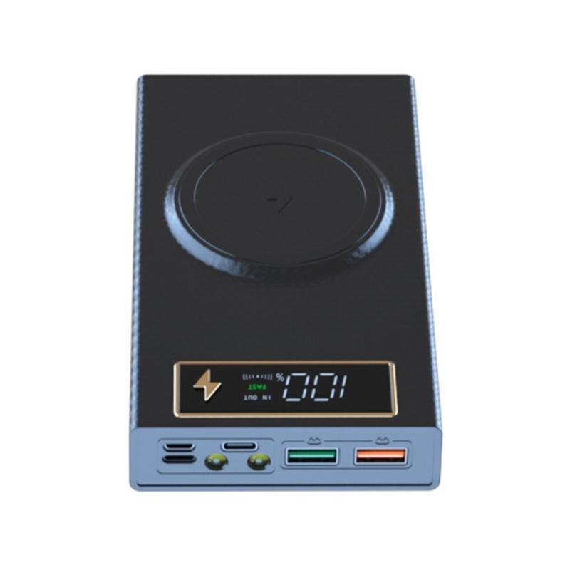 6x18650 Battery Storage Box PD Quick Charge Power Bank Case Support Wireless Charging/Quick Charging Functions