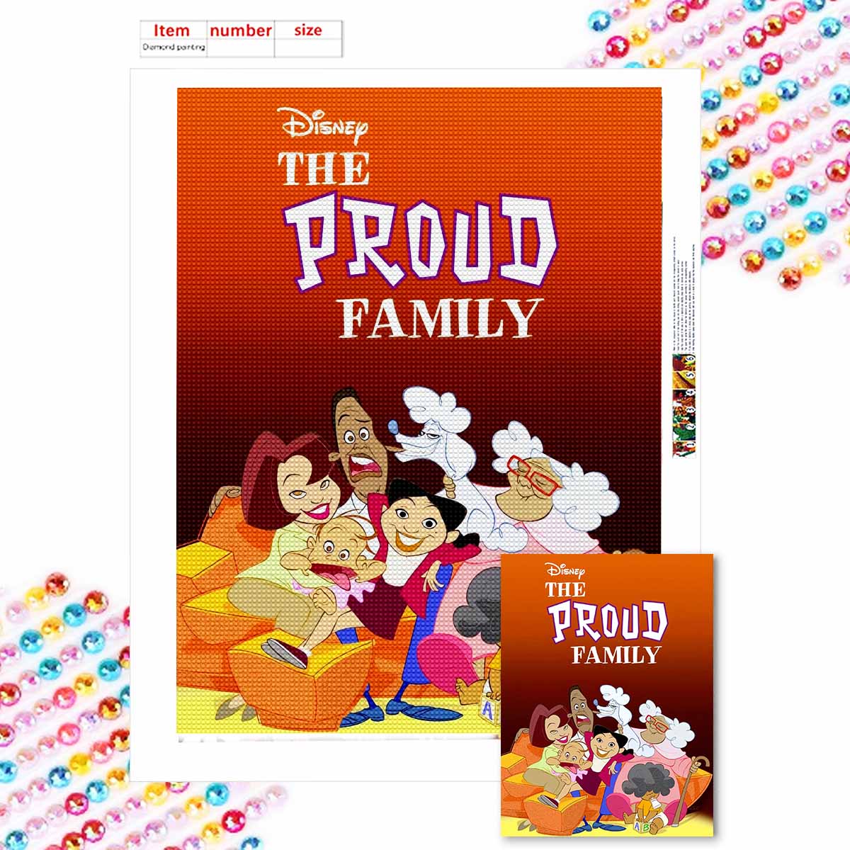 

DIY Diamond Painting A Lovely Family Cross Stitch Kit Mosaic Art Diamond Painting Full Circle Diamond Home Decoration Round 20x30cm