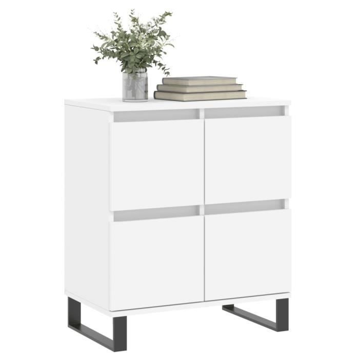 VidaXL Buffet Blanc 60x35x70 cm Bois d'ingénierie 831220