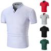 Men Solid Color Stand Collar Short Sleeve Casual Polo Shirt