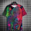 Fashion Anime Character Graphic T-Shirt Summer Fashion Streetwear 3D Printing T-Shirt