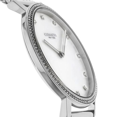 Coach Audrey 35mm Women's Watch, White Pearl Dial, Stainless Steel Quartz Movement, 14503358, Silver