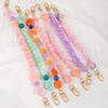 Exquisite Colorful Handbag Chain Replaceable Stone Bead Phone Case Hanging Chain Resin Purse Bag Belt Phone Case Accessories